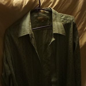 Men's long sleeve button down evening shirt